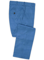 Scabal Yale Blue Wool Pants - StudioSuits