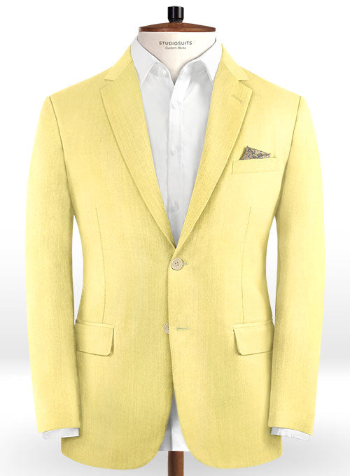 Scabal Yellow Wool Suit - StudioSuits