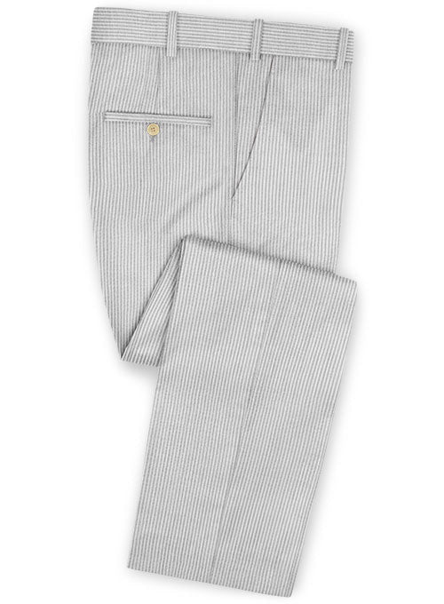 Seersucker Gray Pants - StudioSuits
