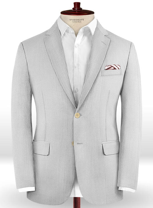 Seersucker Gray Suit - StudioSuits