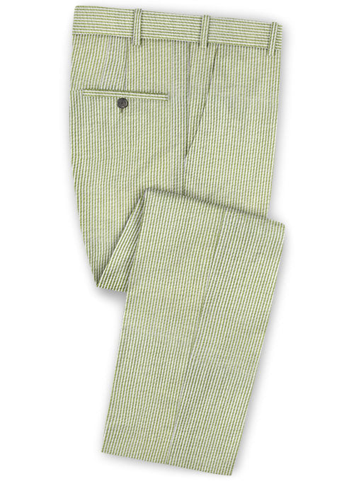 Seersucker Green Pants - StudioSuits