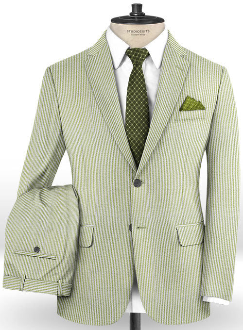 Seersucker Green Suit - StudioSuits
