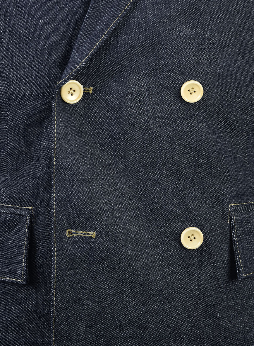 Selvedge Denim Double Breasted Blazer - StudioSuits