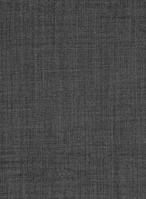 Sharkskin Gray Wool Pants - StudioSuits