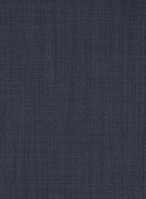 Sharkskin Steel Blue Wool Jacket - StudioSuits