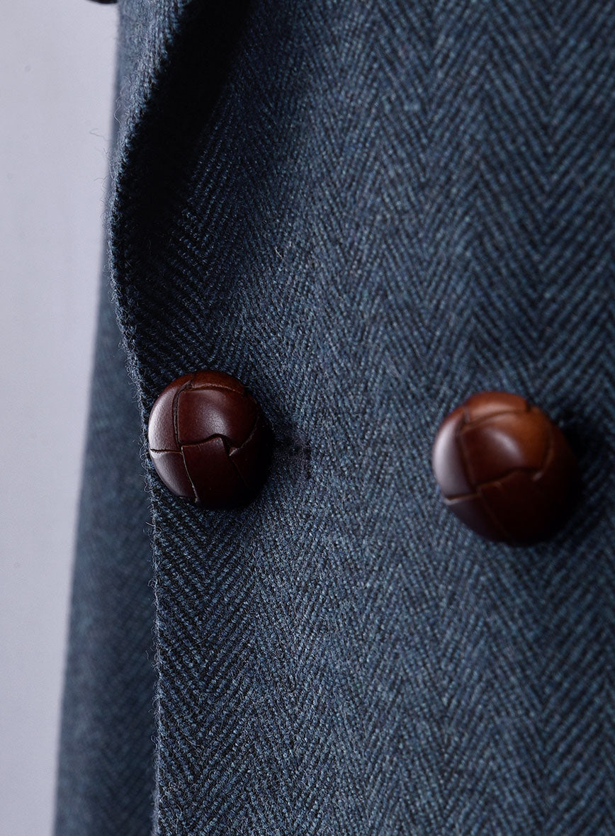 Showman Blue Herringbone Tweed Jacket II - StudioSuits