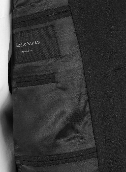 Signature Black Pure Wool Jacket - StudioSuits