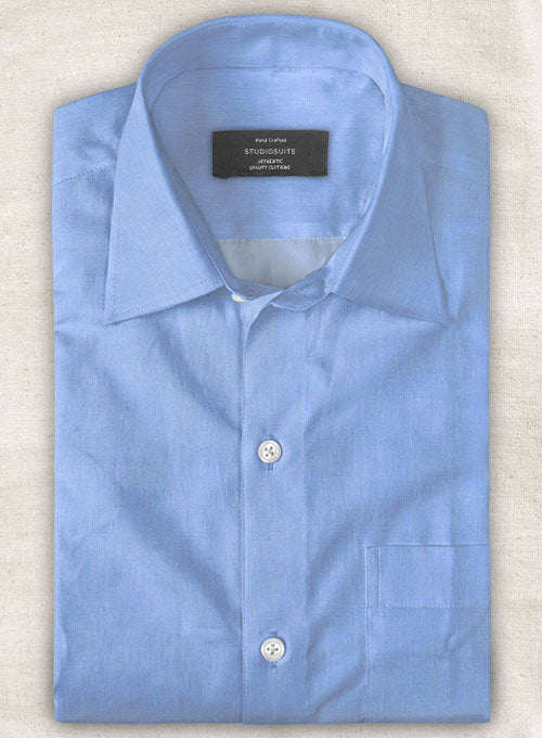 Sky Blue Luxury Twill Shirt – StudioSuits