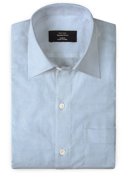 Sky Blue Nailhead Cotton Shirt