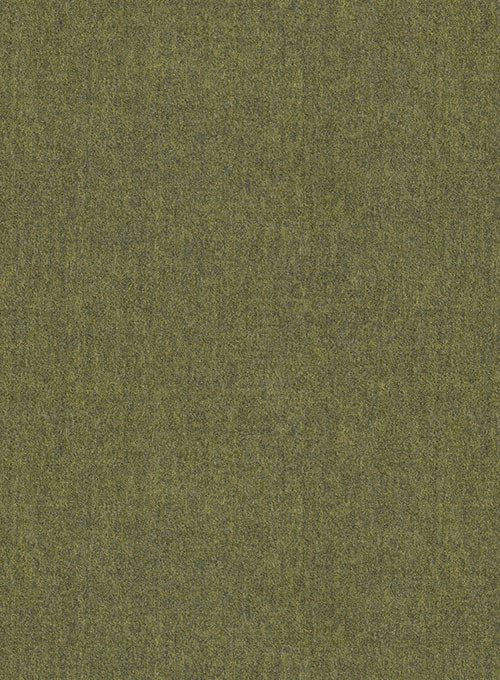 Slate Green Flannel Wool Pants - StudioSuits