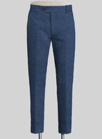 Solbiati Denim Dark Blue Linen Pants - StudioSuits