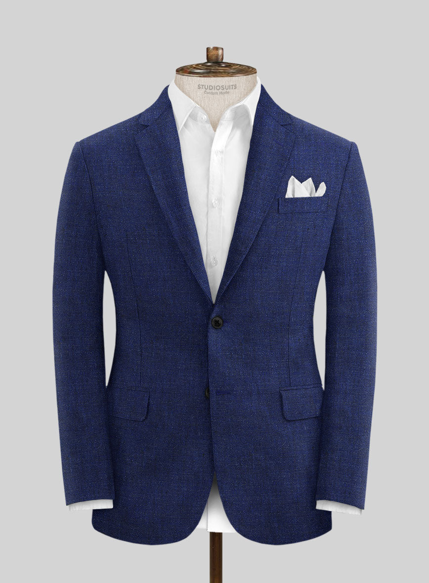 Solbiati Indigo Linen Jacket - StudioSuits