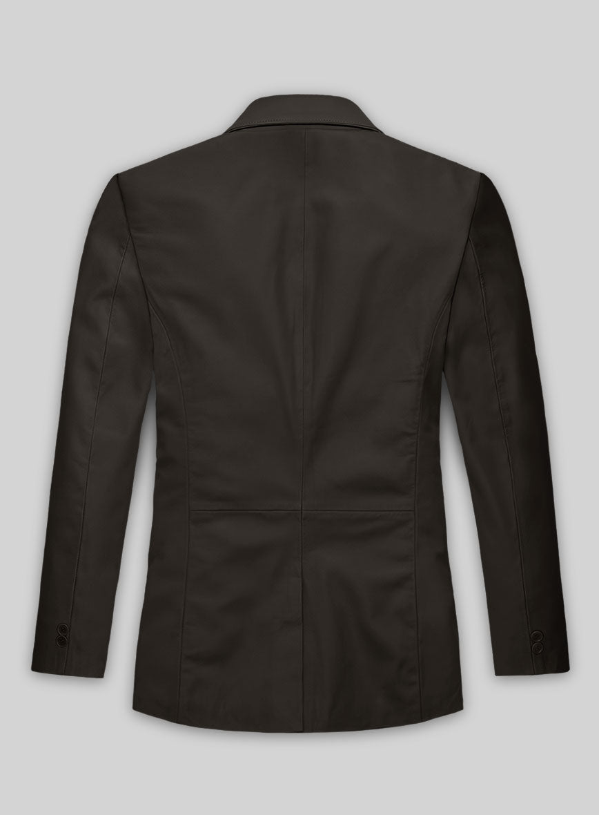 Soft Louis Brown Leather Blazer - StudioSuits