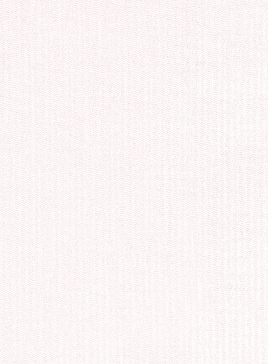 Soft Pink Herringbone Cotton Shirt - StudioSuits