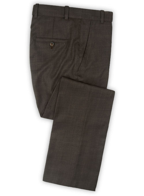 Sokrati Dark Brown Wool Pants - StudioSuits