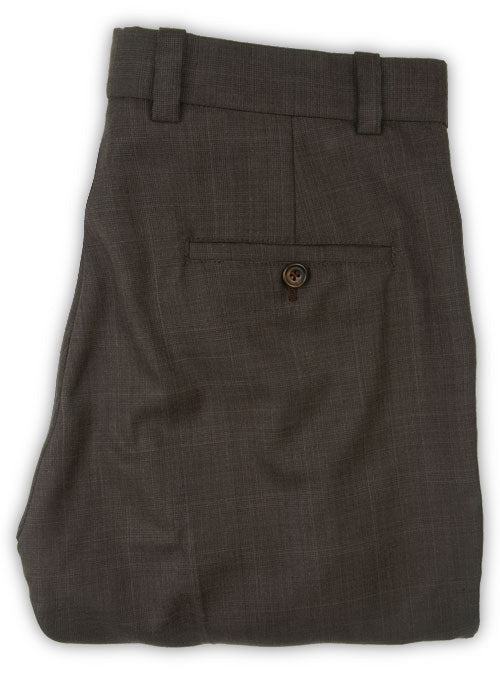 Sokrati Dark Brown Wool Pants - StudioSuits