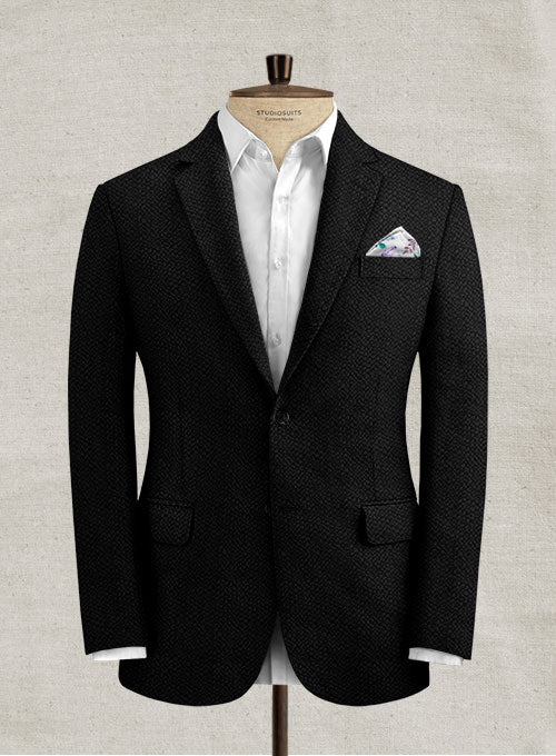 Solbiati Black Seersucker Jacket - StudioSuits