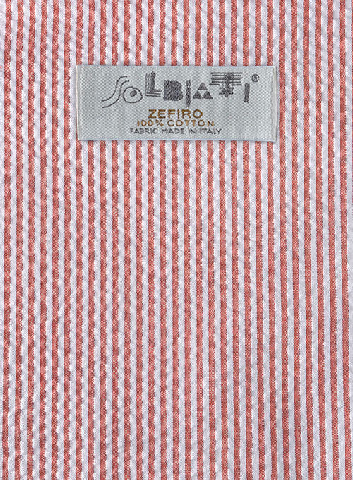 Solbiati Coral Red Seersucker Suit - StudioSuits