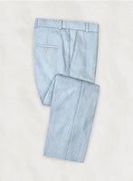 Solbiati Gingham Light Blue Seersucker Pants - StudioSuits