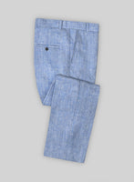 Solbiati Artic Blue Linen Pants - StudioSuits