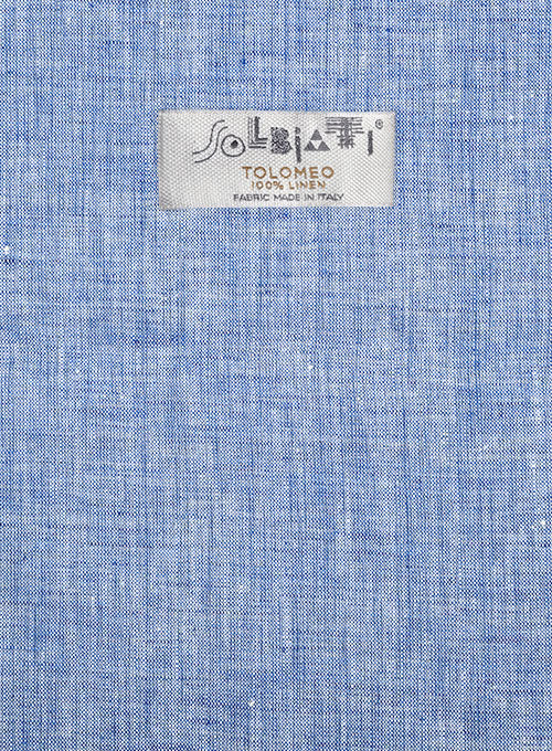Solbiati Artic Blue Linen Pants - StudioSuits