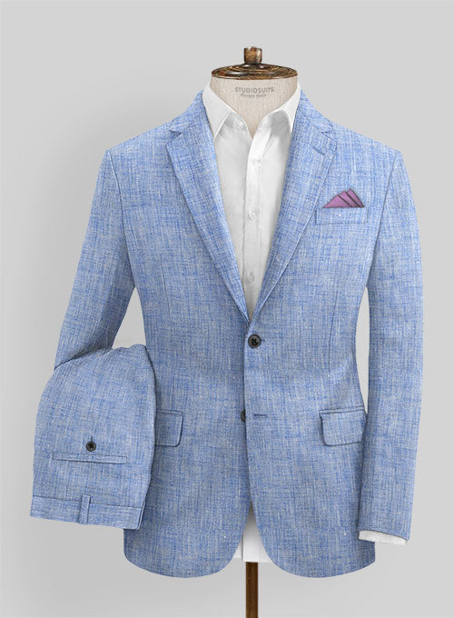 Solbiati Artic Blue Linen Suit - StudioSuits