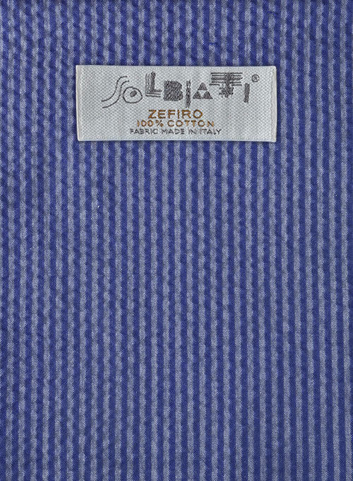 Solbiati Azure Blue Seersucker Jacket - StudioSuits
