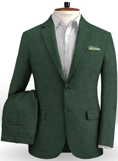 Solbiati Bottle Green Linen Suit - StudioSuits