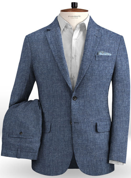 Solbiati Cadel Blue Linen Suit - StudioSuits