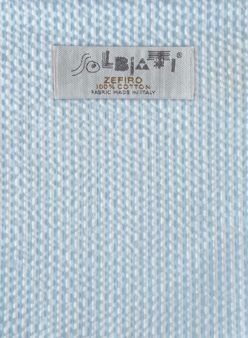 Solbiati Sky Blue Seersucker Jacket - StudioSuits