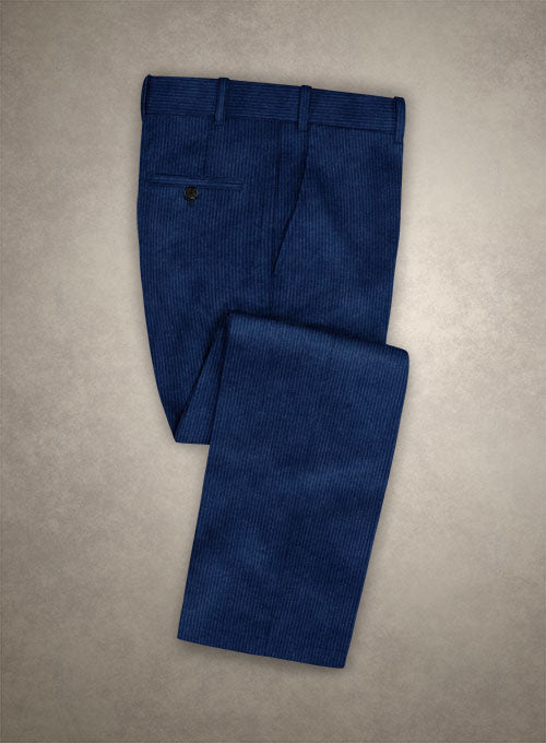 Solbiati Cobalt Blue Corduroy Pants - StudioSuits