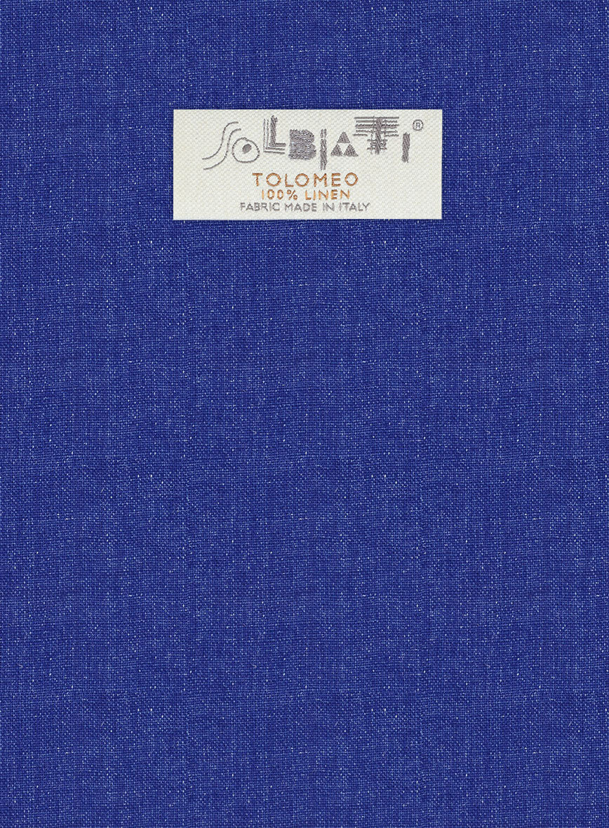 Solbiati Cobalt Blue Linen Pants - StudioSuits