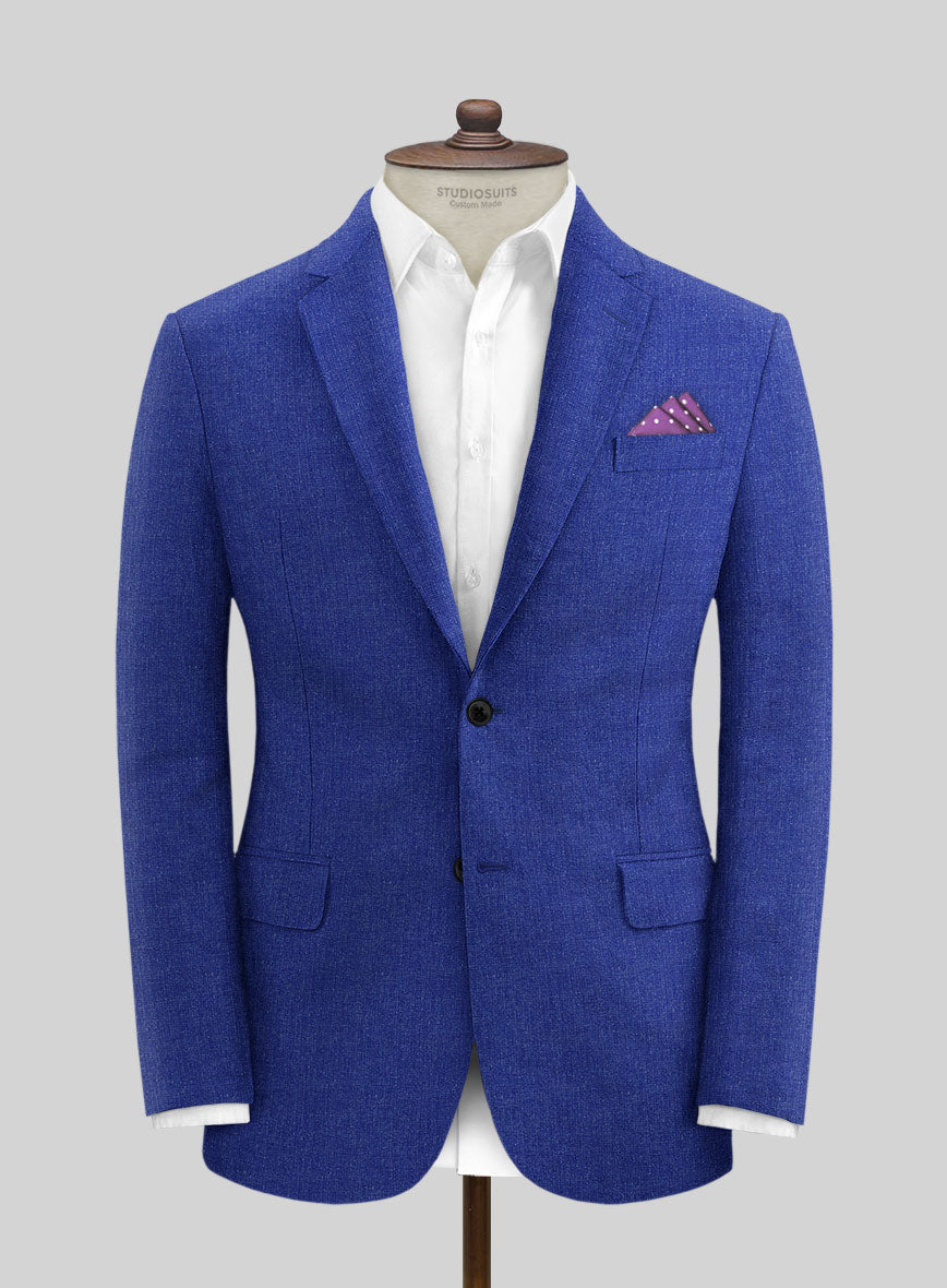 Solbiati Cobalt Blue Linen Jacket – StudioSuits