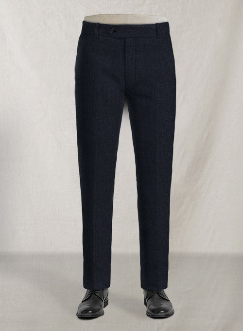 Solbiati Dark Blue Linen Pants – StudioSuits