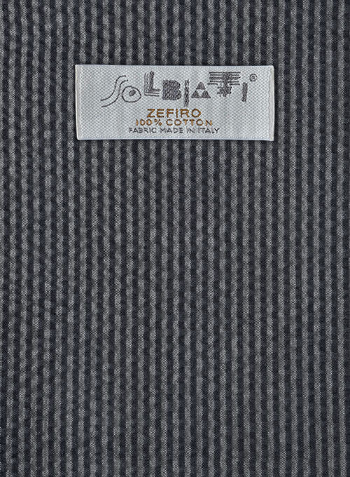 Solbiati Gray Blue Seersucker Pants - StudioSuits