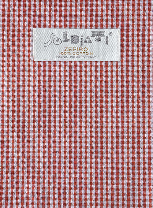 Solbiati Gingham Red Seersucker Pants - StudioSuits