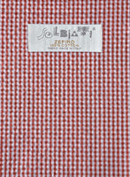 Solbiati Gingham Red Seersucker Pants - StudioSuits
