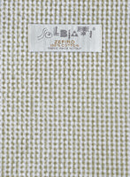 Solbiati Gingham Beige Seersucker Pants - StudioSuits