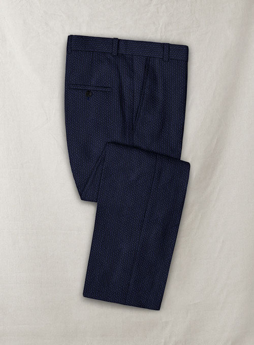 Solbiati Navy Blue Seersucker Pants - StudioSuits