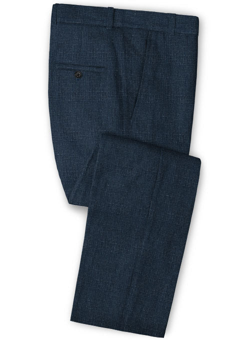 Solbiati Navy Prince Linen Pants - StudioSuits