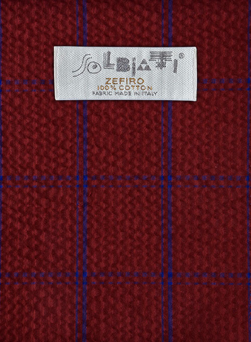 Solbiati Wine Checks Seersucker Jacket - StudioSuits