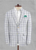 Solbiati White Checks Seersucker Jacket - StudioSuits