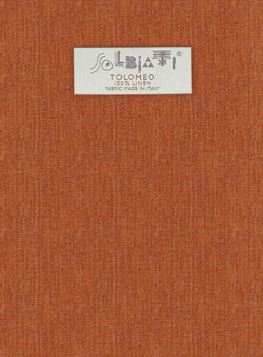 Solbiati Rust Linen Pants - StudioSuits