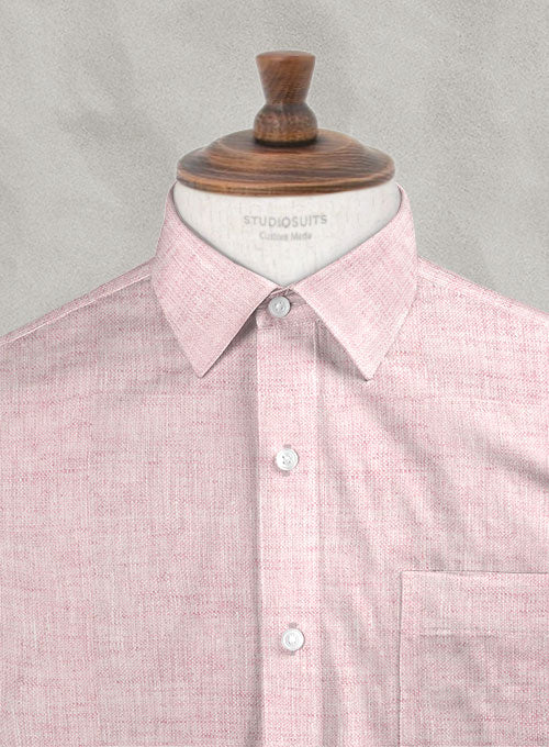 Solbiati Slate Pink Linen Shirt - StudioSuits
