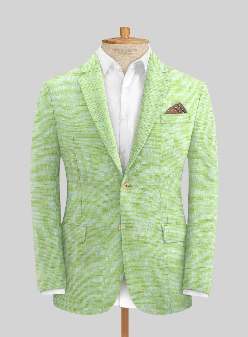 Solbiati Spring Green Linen Jacket - StudioSuits