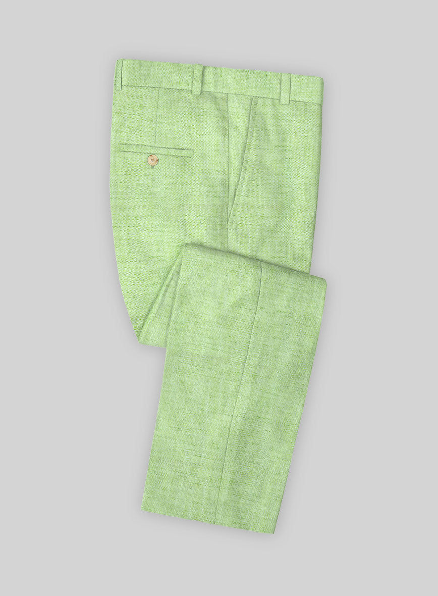 Solbiati Spring Green Linen Pants - StudioSuits