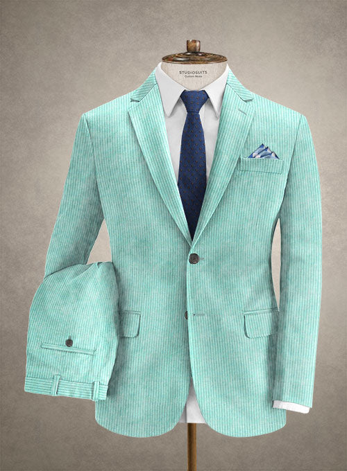 Solbiati Spring Light Blue Corduroy Suit - StudioSuits