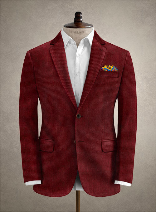 Solbiati Spring Wine Corduroy Jacket - StudioSuits