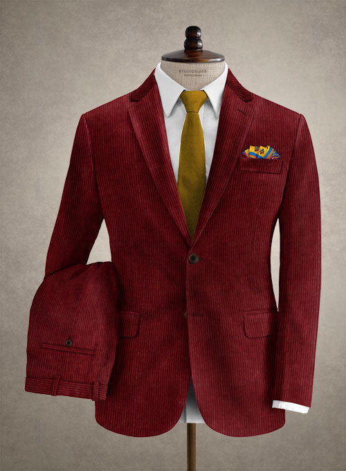 Solbiati Spring Wine Corduroy Suit - StudioSuits