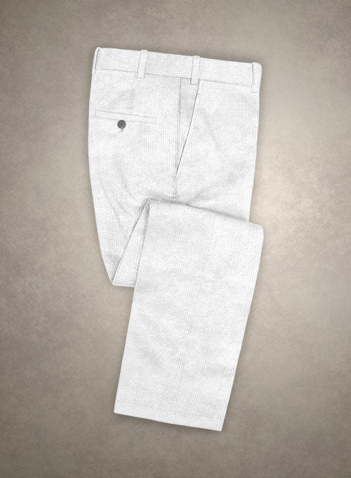 Solbiati White Corduroy Pants - StudioSuits